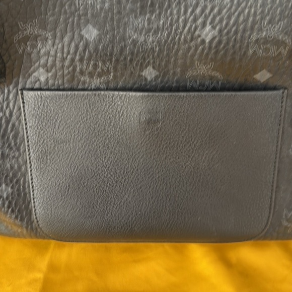 MCM Black Textured Logo Satchel - Picture 3 of 6